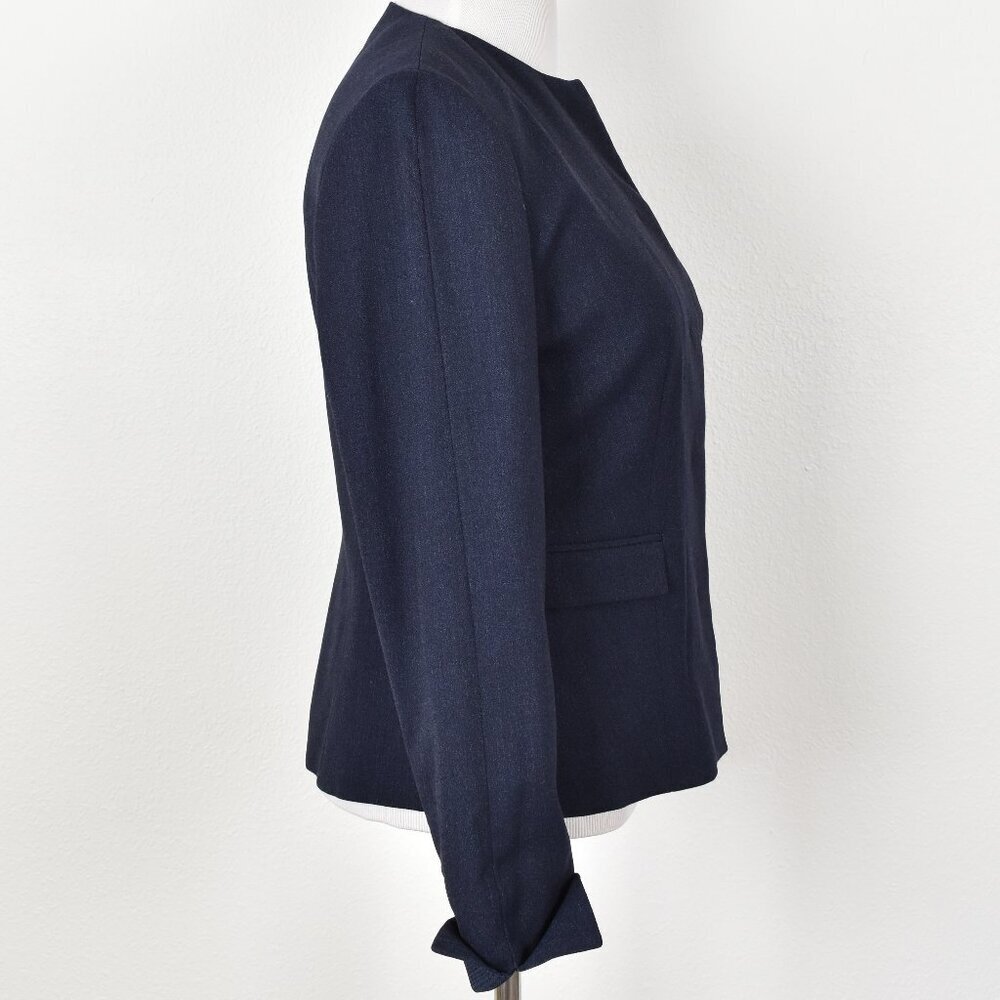 Hugo Boss Jalesana Hidden Button Wool Blazer Navy - 10 - Picture 5 of 11